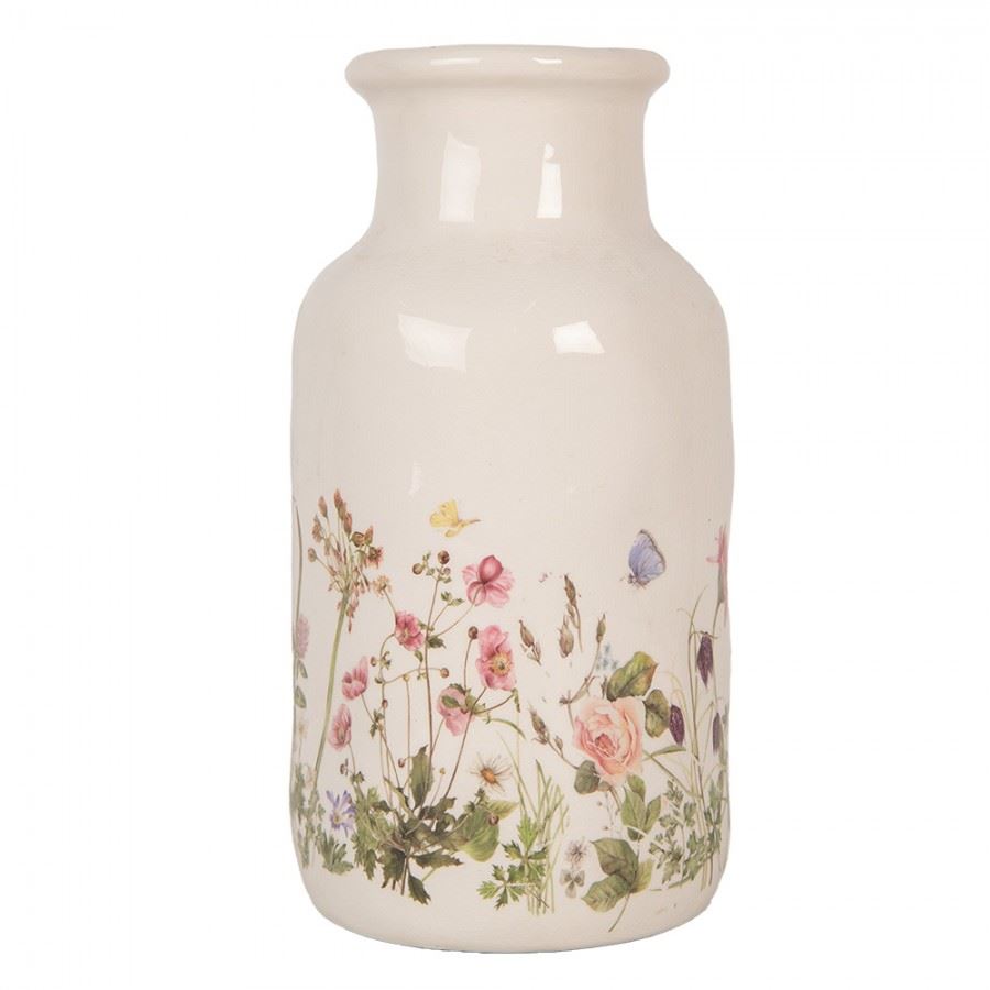 Декоративная керамическая ваза в винтажном стиле Summer Flowers, 14*26 см, 6CE1932M