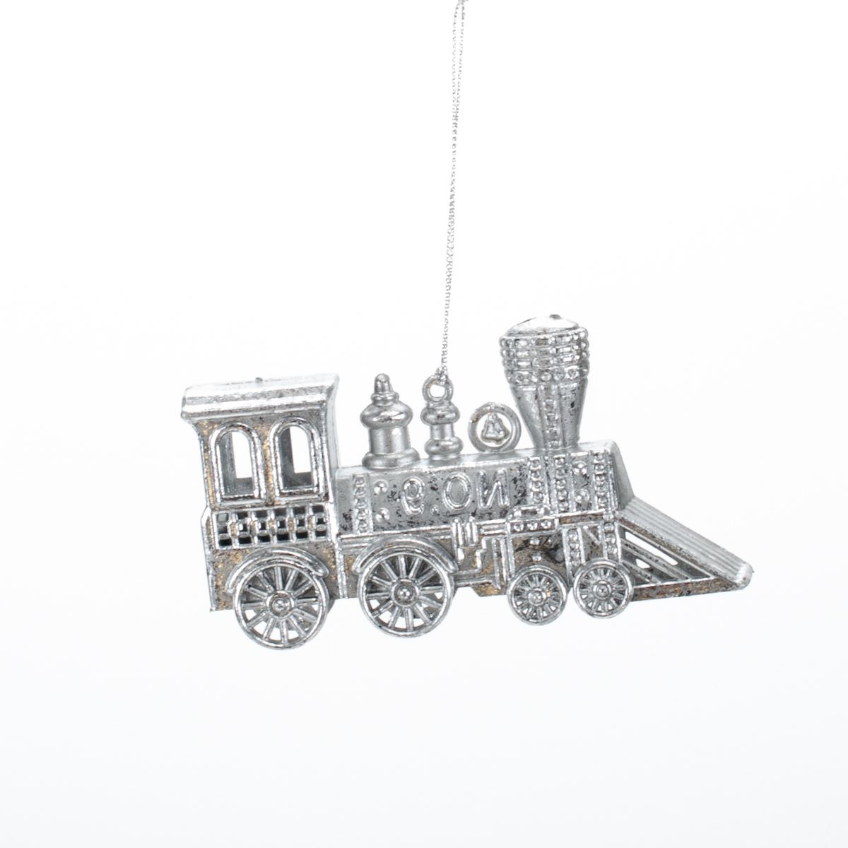 Новорічна прикраса Потяг Silver, 6*12*3 см, 133129