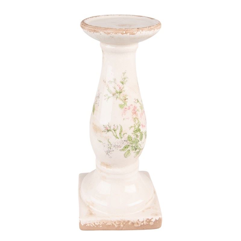 Керамический подсвечник в винтажном стиле Flowers, 13*30 см, 6CE1539L
