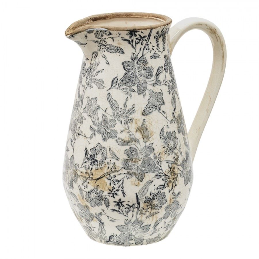 Декоративный керамический кувшин в винтажном стиле Pastel Blue, 24*17*30 см, 6CE1444L