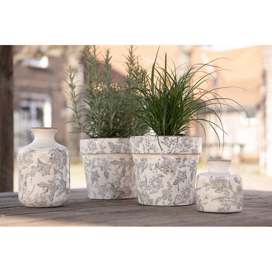 Декоративная керамическая ваза в винтажном стиле Pastel Grey, 11*17 см, 6CE1449S