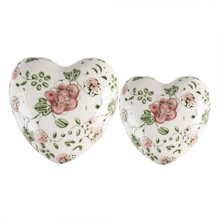 Керамическая фигурка Сердце Red Flowers, 8*8*4 см, 6CE1565M