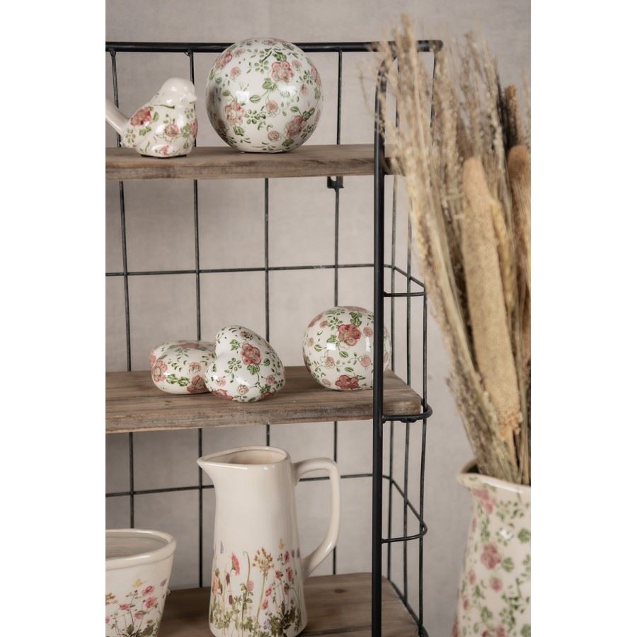 Керамическая фигурка Сердце Red Flowers, 8*8*4 см, 6CE1565M