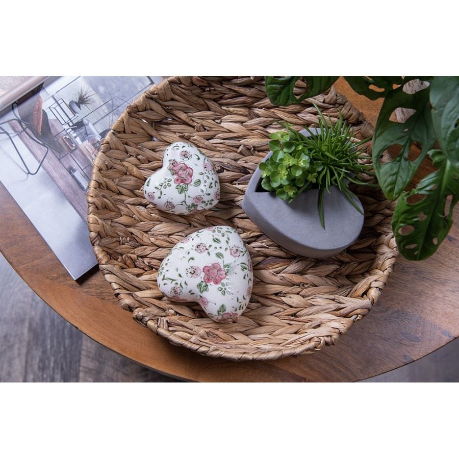Керамическая фигурка Сердце Red Flowers, 8*8*4 см, 6CE1565M