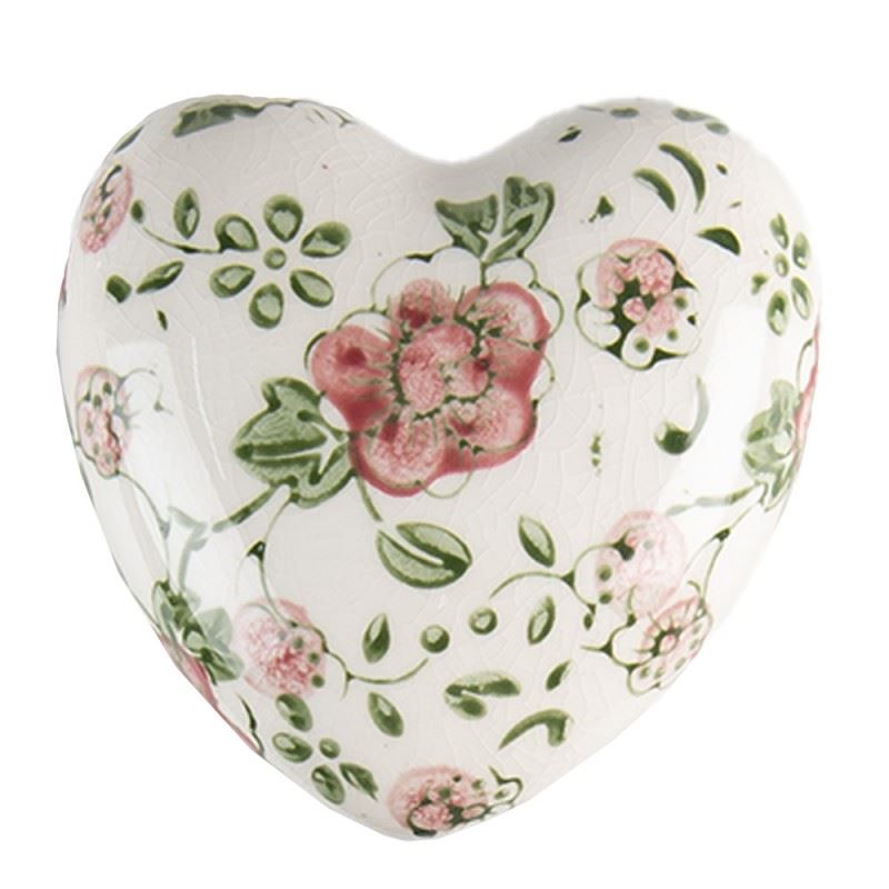 Керамическая фигурка Сердце Red Flowers, 8*8*4 см, 6CE1565M