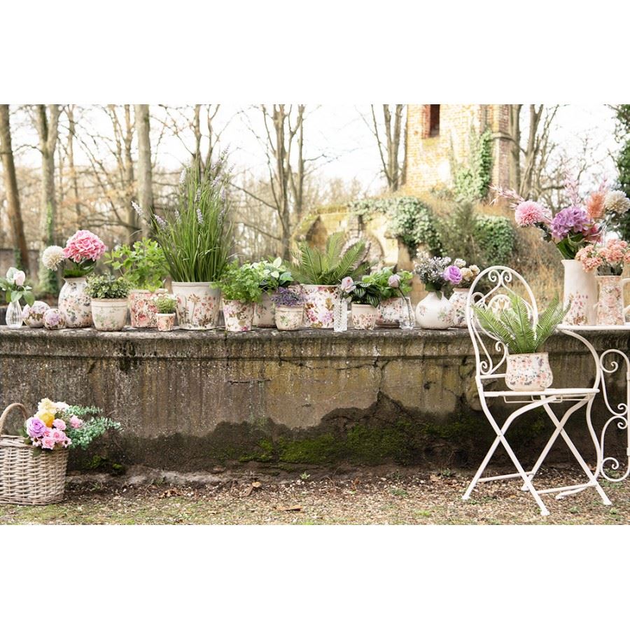 Декоративный керамический кувшин в винтажном стиле Flowers, 17*13*18 см, 6CE1613M