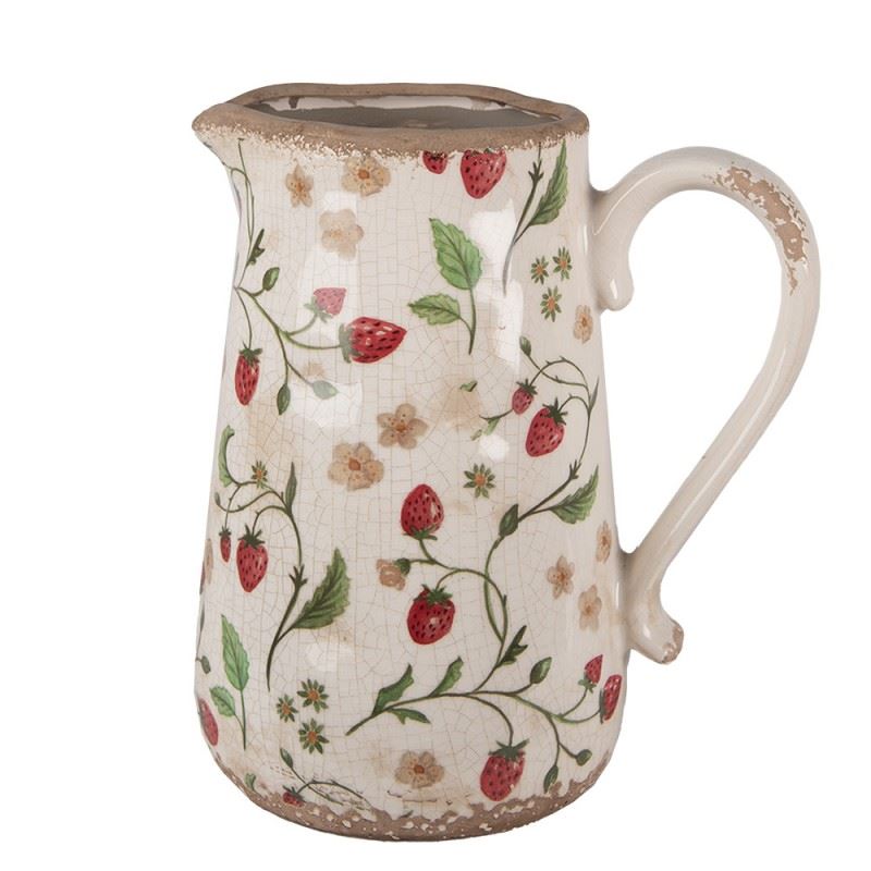 Декоративный керамический кувшин в винтажном стиле Strawberries, 21*15*23 см, 6CE1633L