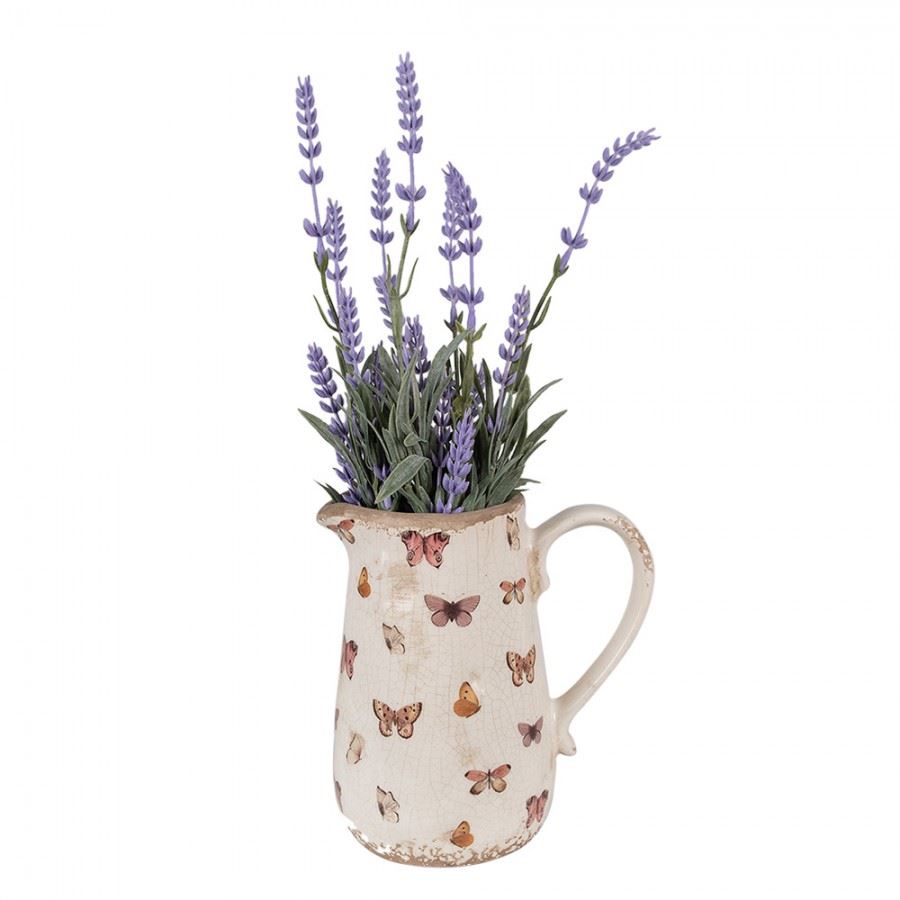 Декоративний керамічний глечик в вінтажному стилі Butterflies, 16*12*18 см, 6CE1663M