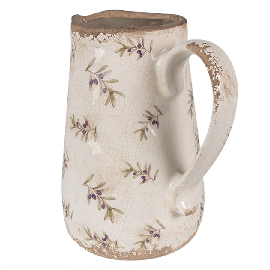 Декоративный керамический кувшин в винтажном стиле Olives, 16*12*18 см, 6CE1671M