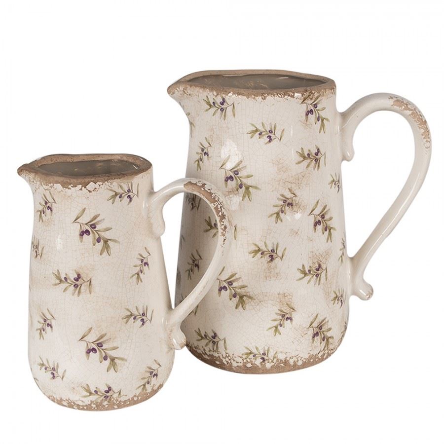 Декоративный керамический кувшин в винтажном стиле Olives, 16*12*18 см, 6CE1671M