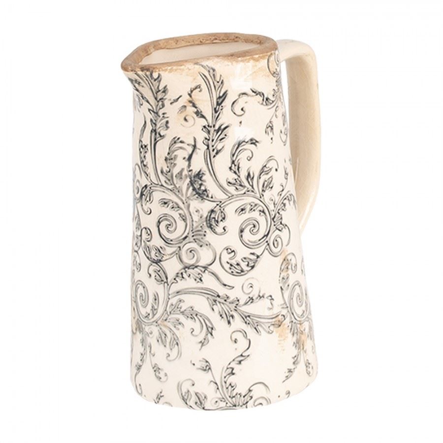 Декоративный керамический кувшин в винтажном стиле Pastel Grey, 16*11*20 см, 6CE1921M