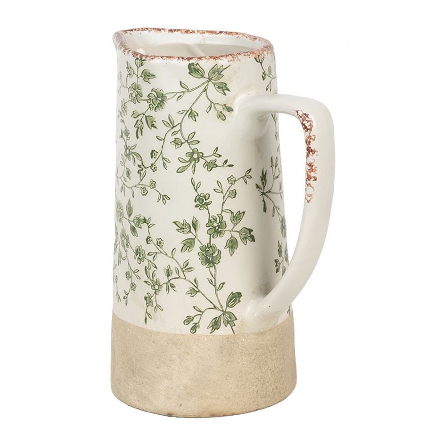 Декоративный керамический кувшин в винтажном стиле Pastel Green, 21*14*26 см, 6CE1924L