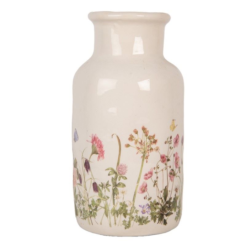 Декоративная керамическая ваза в винтажном стиле Summer Flowers, 14*26 см, 6CE1932M