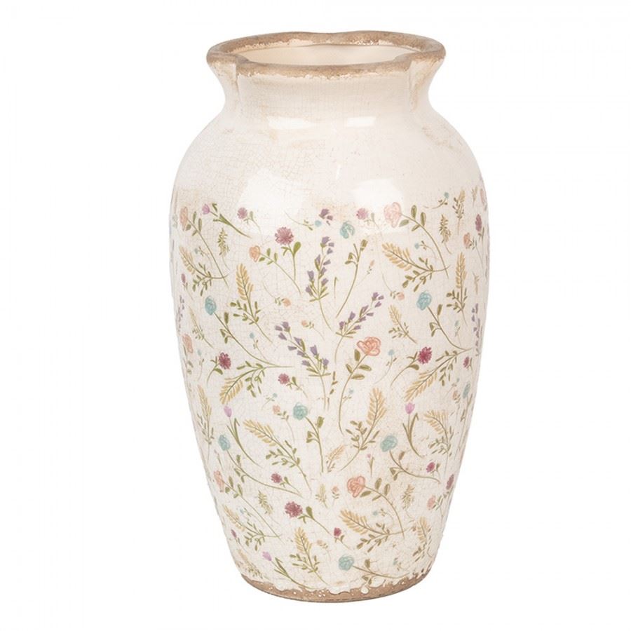 Декоративна керамічна ваза в вінтажному стилі Colored Flowers, 21*37 см, 6CE1941L