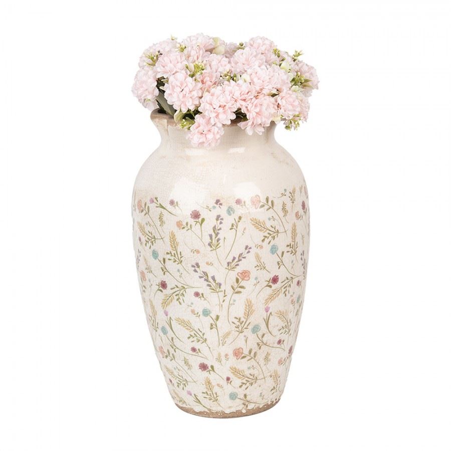 Декоративна керамічна ваза в вінтажному стилі Colored Flowers, 21*37 см, 6CE1941L