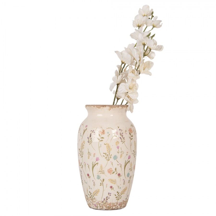 Декоративна керамічна ваза в вінтажному стилі Colored Flowers, 16*27 см, 6CE1941S