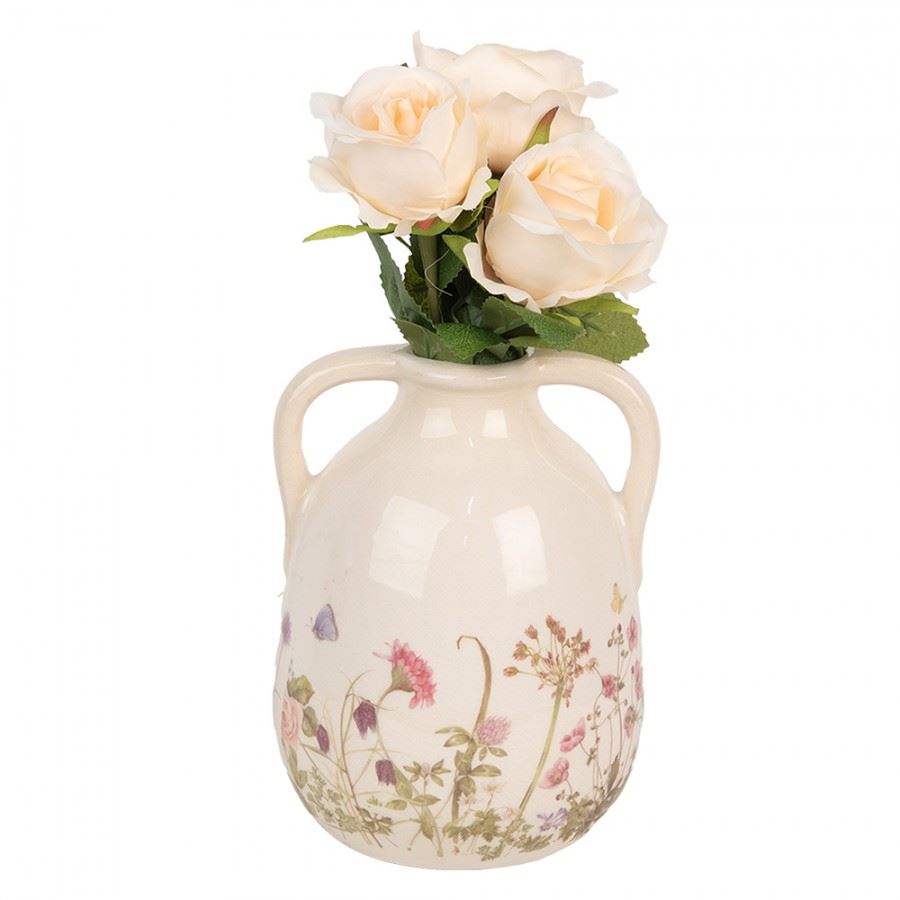 Декоративная керамическая ваза в винтажном стиле Summer Flowers, 14*18 см, 6CE1947M