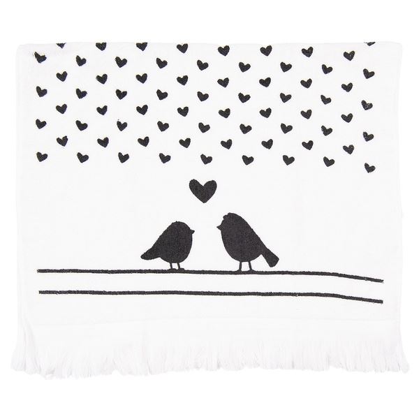 Рушник з бавовни преміум-класу Black Hearts, 40*66 см, CTLBS
