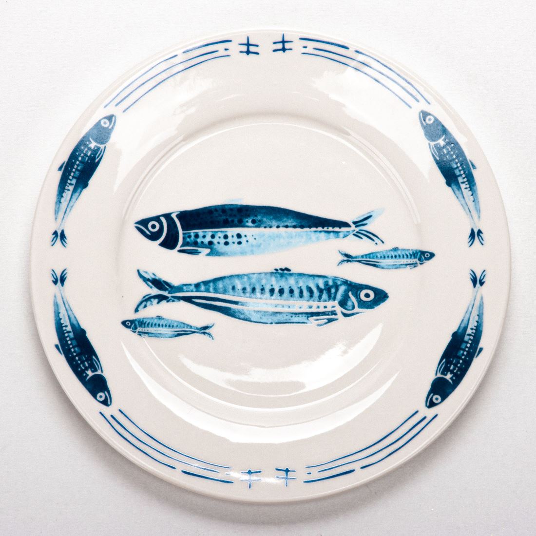 Тарелка Blue White Fishes, 26 см, FIBFP