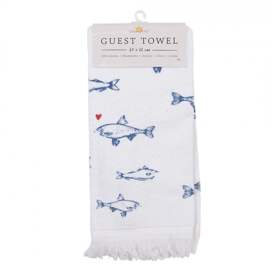 Полотенце Blue White Fishes, 40*66 см, CTSSF