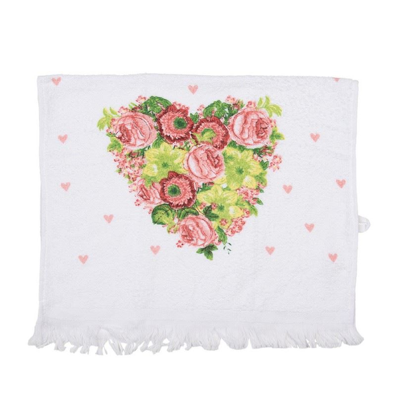 Рушник з бавовни преміум-класу Pink Hearts, 40*66 см, CT033
