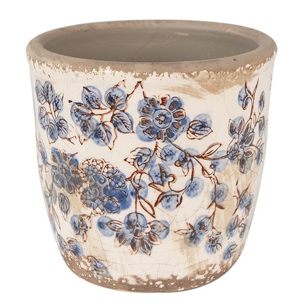 Керамическое кашпо для цветов в винтажном стиле, 11*10 см, 6CE1619XS