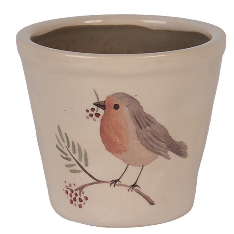 Керамическое кашпо для цветов в винтажном стиле Bird, 21*20 см, 6CEVGP0001XL