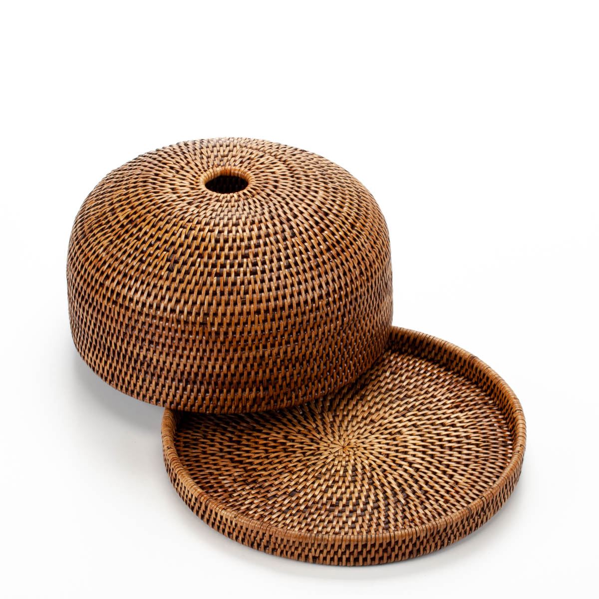 Хлібниця з кришкою плетена з ротангу, 30*16 см, 21908