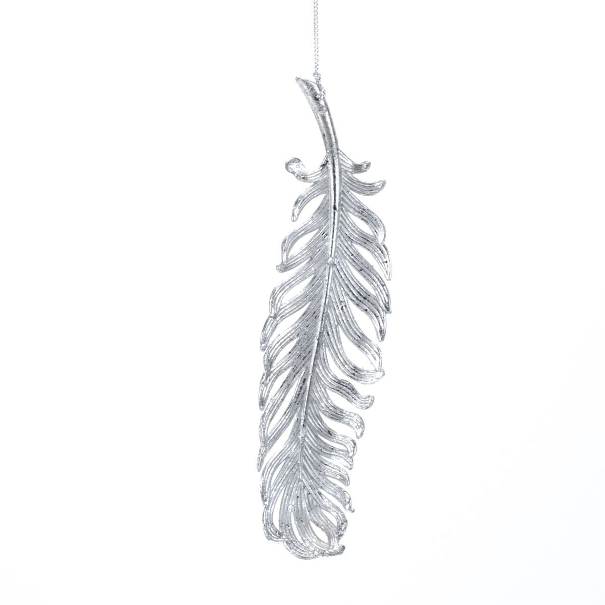Новорічна прикраса Пір'ячко Antique silver, 19*5*2 см, 133134