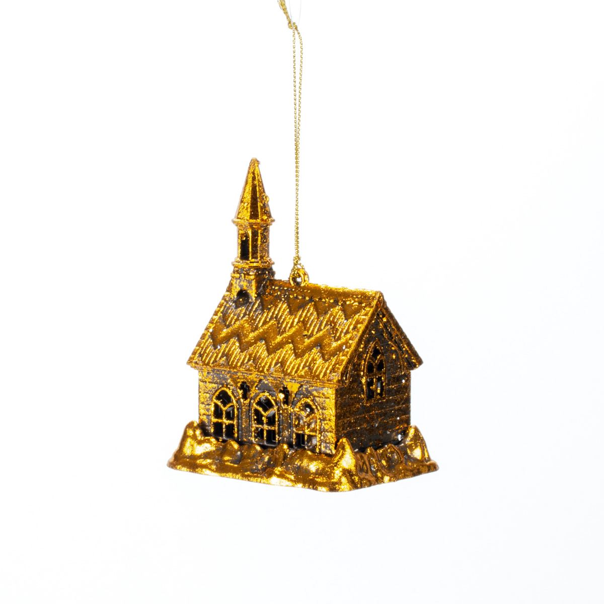 Новорічна прикраса Будинок Antique gold, 10*7,5*6 см, 146531