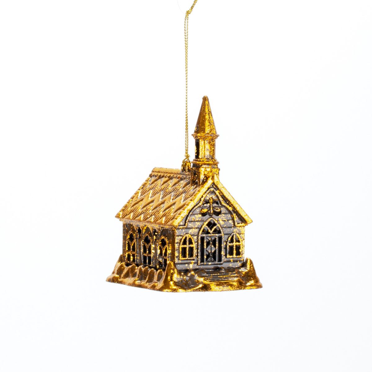 Новорічна прикраса Будинок Antique gold, 10*7,5*6 см, 146531