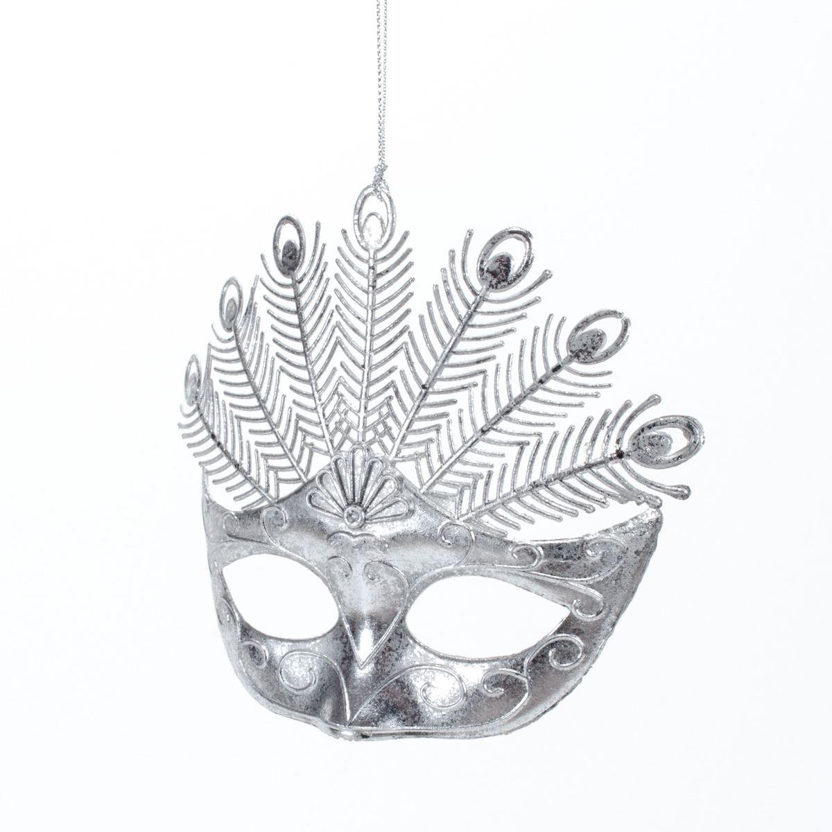 Новорічна прикраса Маска Antique silver, 13*13*3 см, 146532