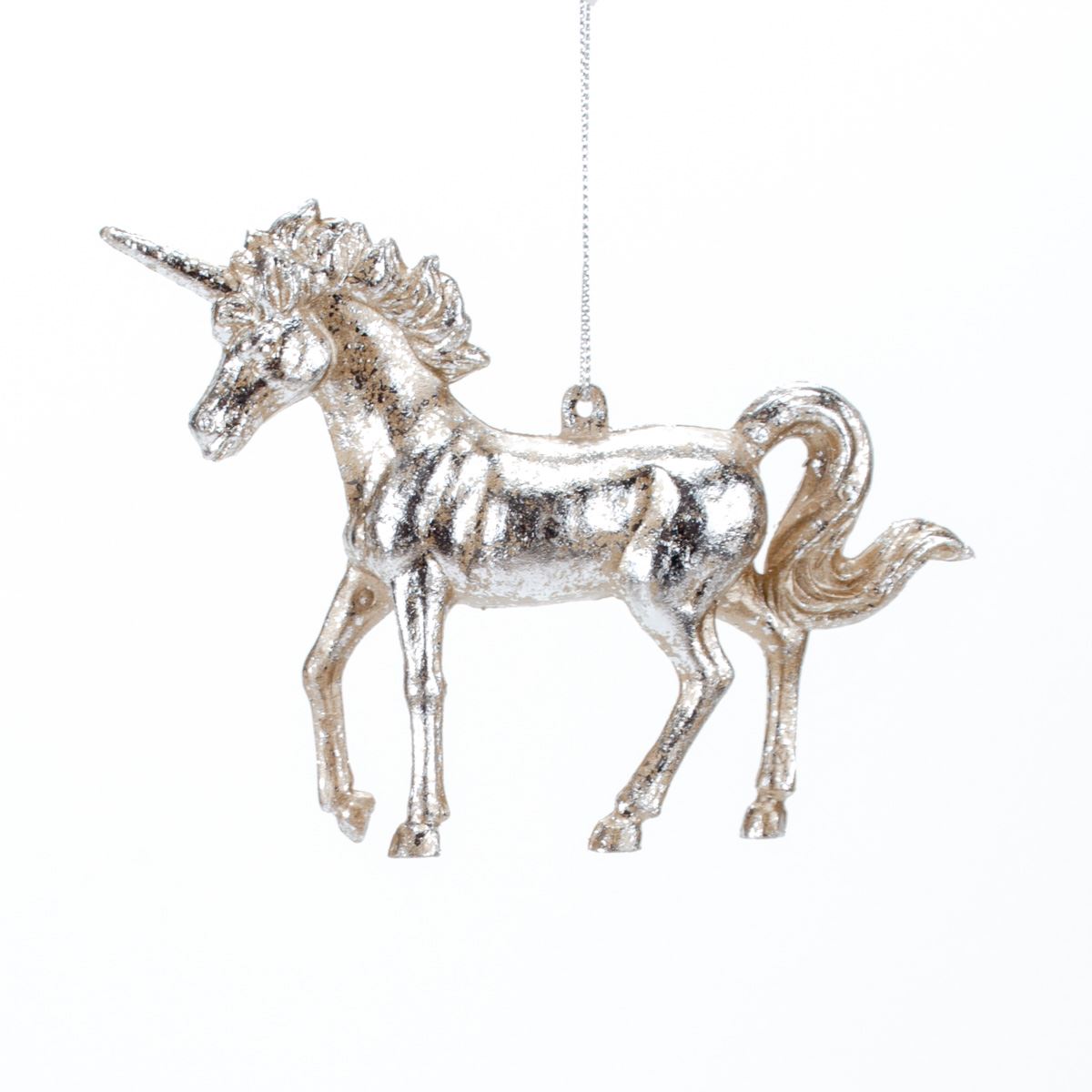Новорічна прикраса Єдиноріг Antique silver, 11*15*3 см, 147039