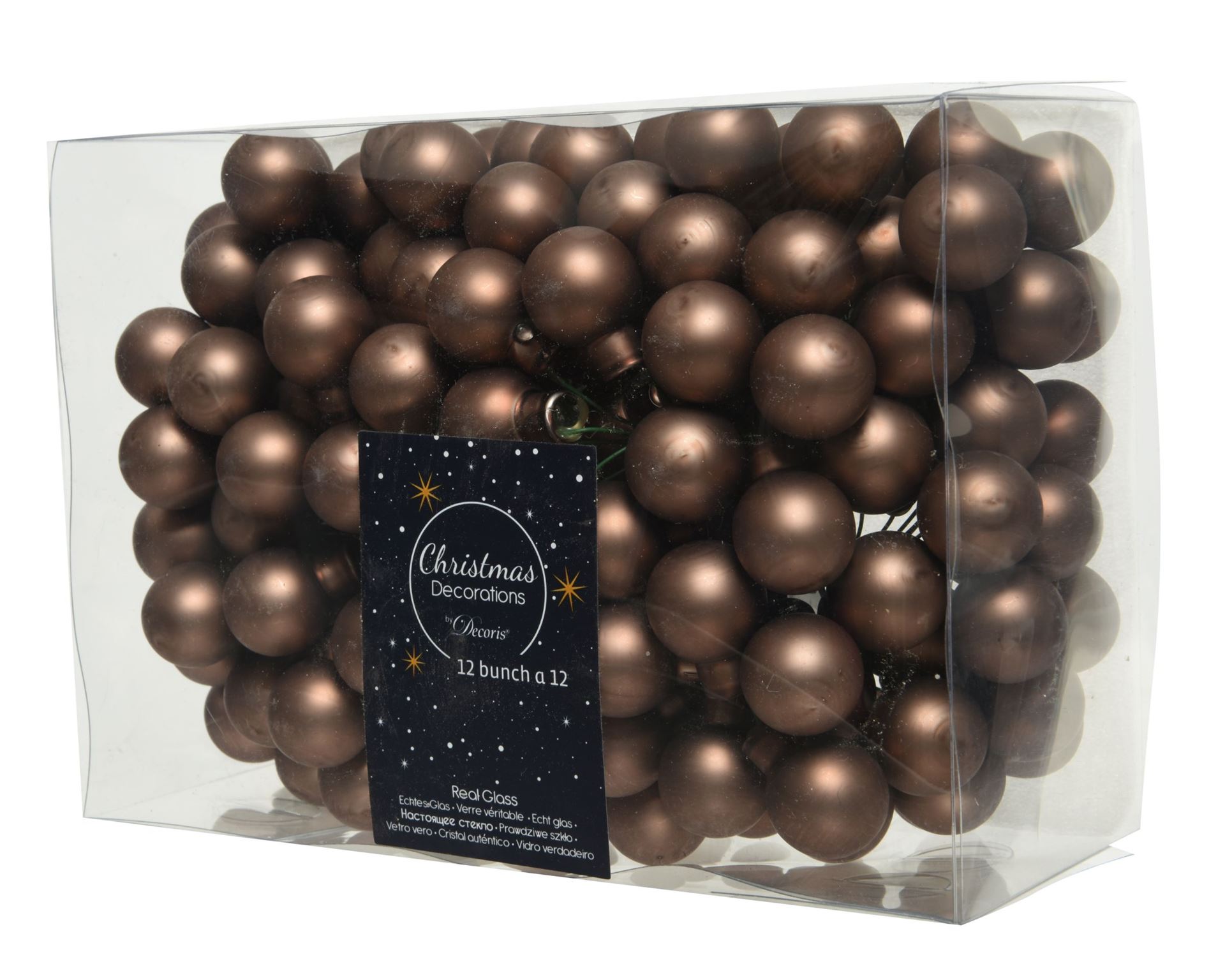 Набір скляних куль для ялинки Walnut, 144 шт, 2 см, 71.2570
