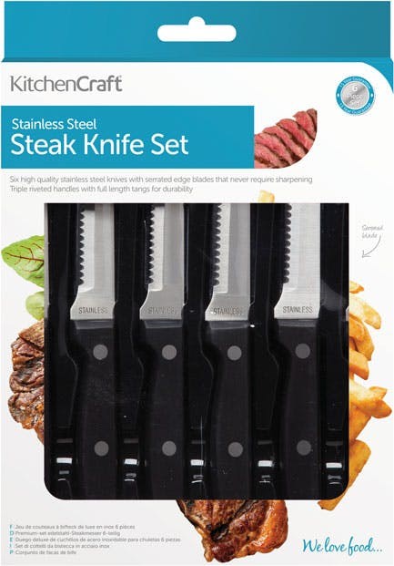 Набор ножей для стейков KC Deluxe, 6 шт, KCSTEAK6