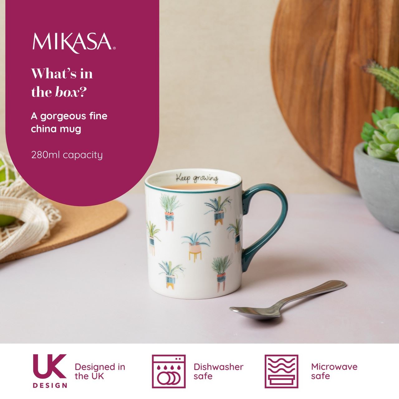 Чашка в подарочной упаковке Mikasa Cactus, 280 мл, MKCANCACTUS