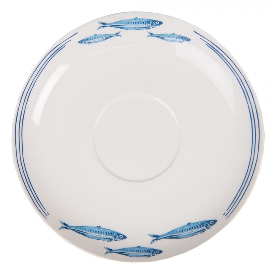 Чашка с блюдцем Blue White Fishes, 250 мл, FIBKS