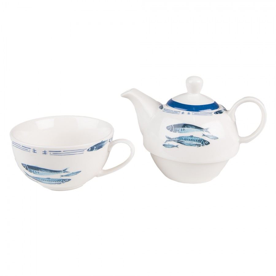 Чайний набір "Егоїст" Blue White Fishes, FIBTEFO