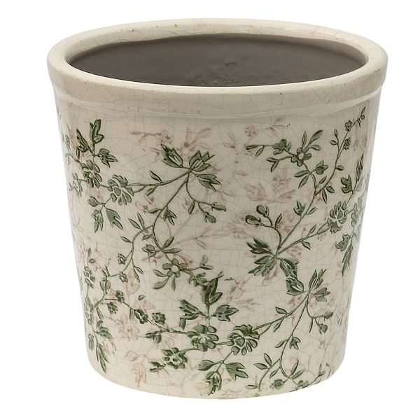 Керамическое кашпо для цветов в винтажном стиле Pastel Green, 16*16 см, 6CE1457L