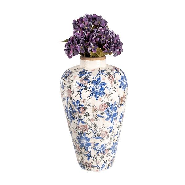 Декоративная керамическая ваза в винтажном стиле Blue Flowers, 21*35 см, CE1935L