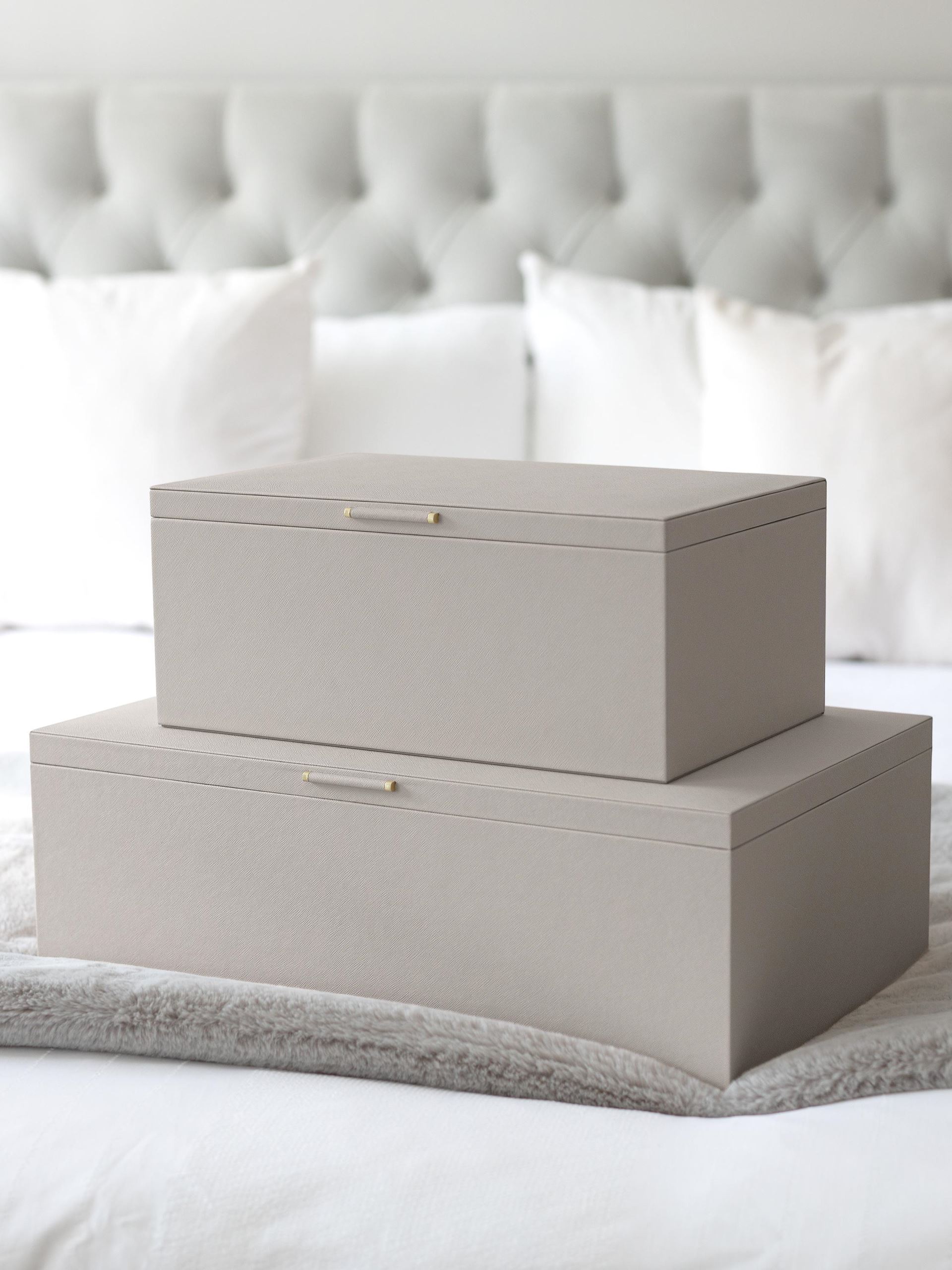 Набір коробок для зберігання Stackers Taupe & Champagne Gold,  75765