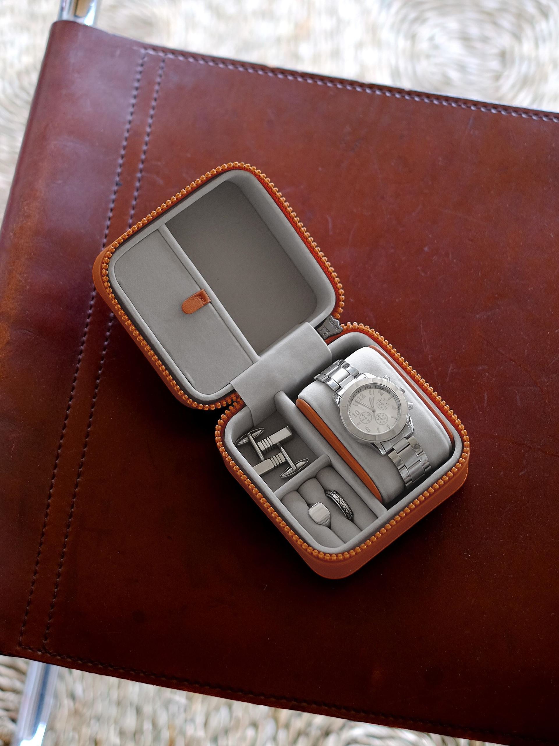 Скринька для годинників Stackers Orange Canvas, 11*7*11 см, 76402