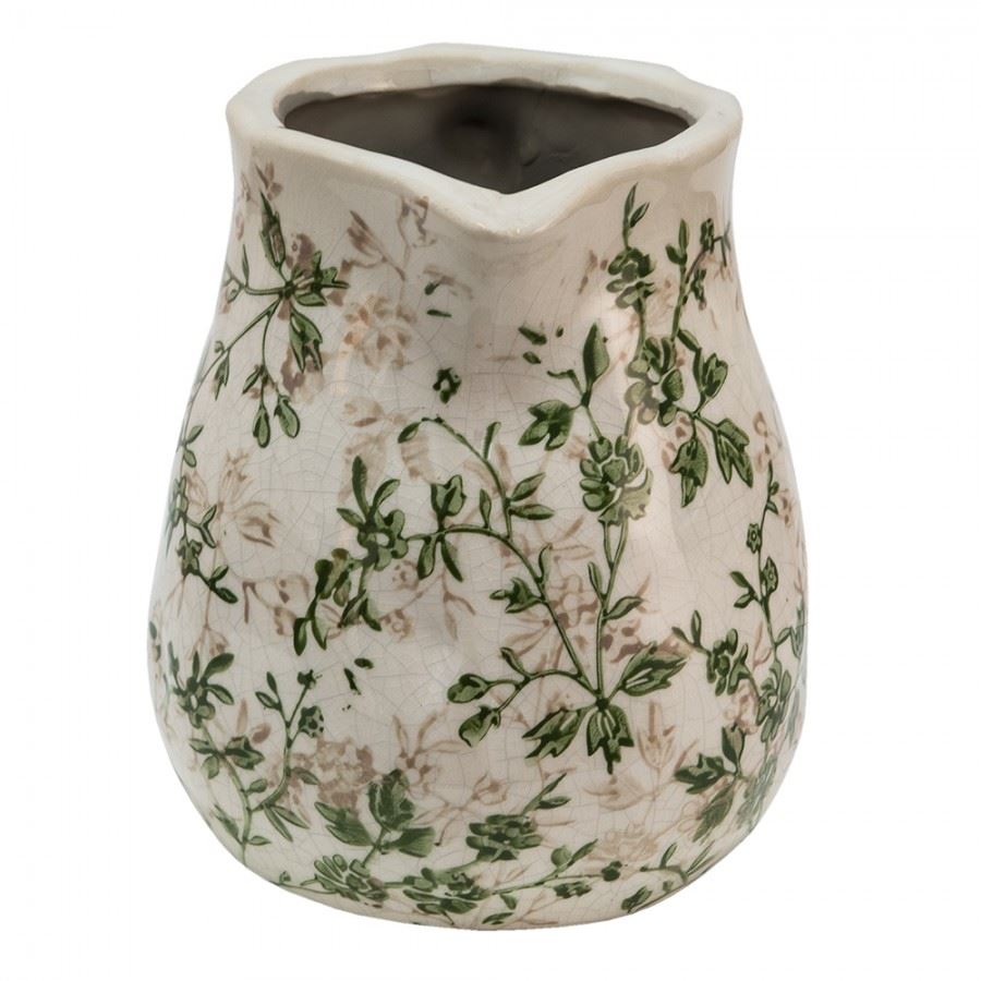 Декоративний керамічний глечик в вінтажному стилі Pastel Green, 16*13*15 см, 6CE1458M