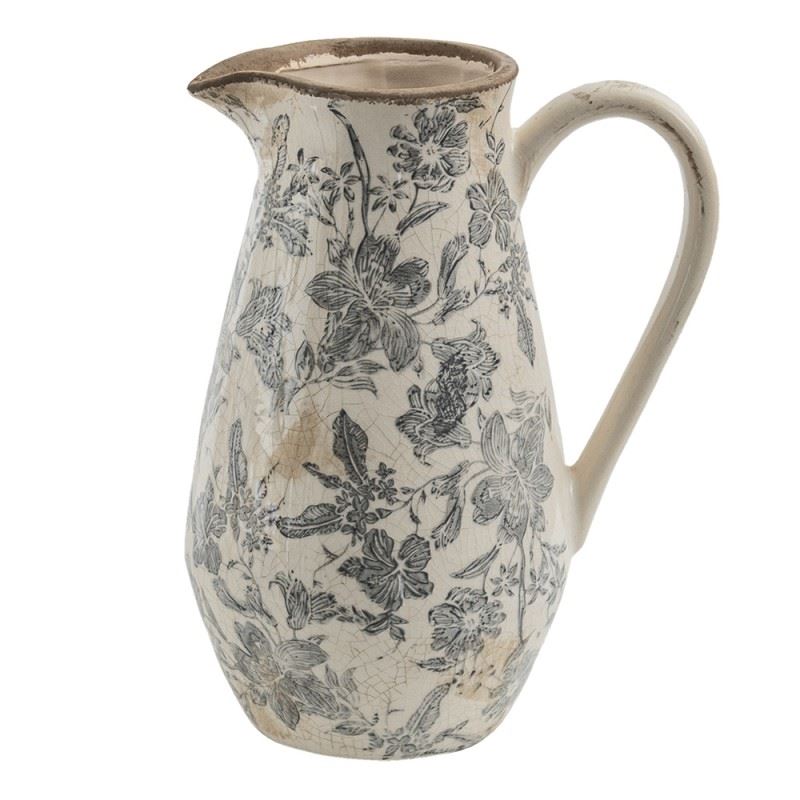 Декоративный керамический кувшин в винтажном стиле Pastel Grey, 20*14*25 см, 6CE1444M