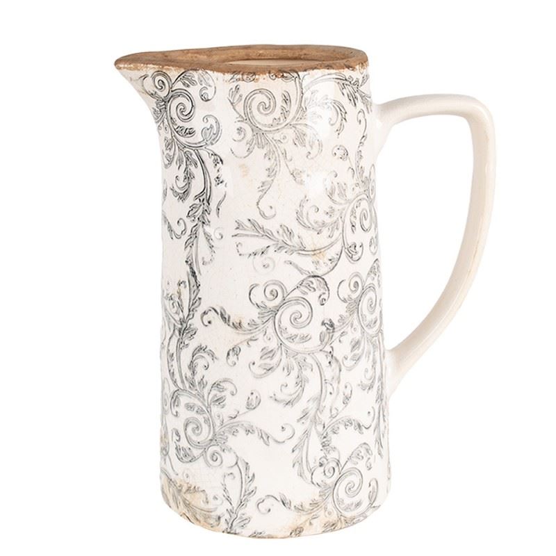 Декоративний керамічний глечик в вінтажному стилі Pastel Grey, 21*14*26 см, 6CE1921L