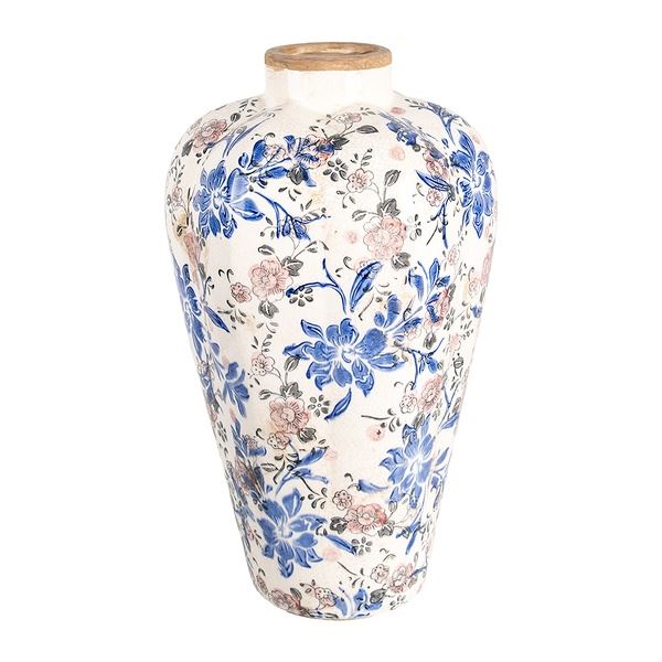 Декоративная керамическая ваза в винтажном стиле Blue Flowers, 21*35 см, CE1935L