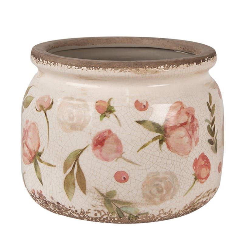Керамическое кашпо для цветов в винтажном стиле, 20*15 см, 6CE1625L