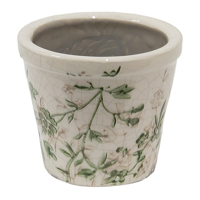 Керамическое кашпо для цветов в винтажном стиле Pastel Green, 8*7 см, 6CE1457XS