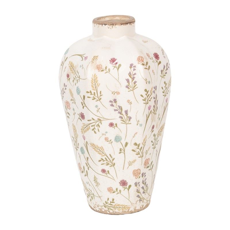 Декоративна керамічна ваза в вінтажному стилі Colored Flowers, 17*30 см, 6CE1937S