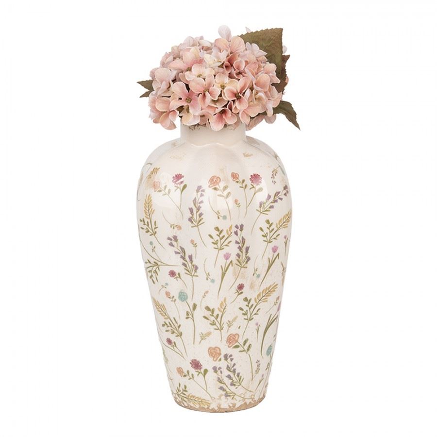 Декоративна керамічна ваза в вінтажному стилі Colored Flowers, 17*30 см, 6CE1937S